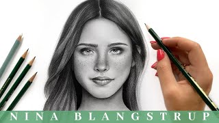 How to Draw and Shade a Girls Face using Graphite Pencils  My Process Tutorial [upl. by Barina]