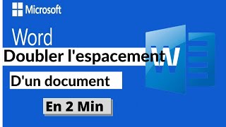 Comment doubler lespace dans Microsoft Word  Double space in word [upl. by Vijnas]