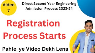 Direct Second Year Engineering Admission Process 202324  Registration Process Starts [upl. by Merfe]