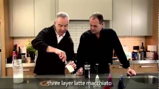 aerolatte  milk frother makes three layer caffè latte macchiato [upl. by Laurance]