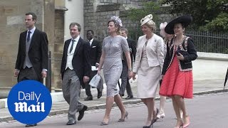 Distinguished guests arrive for wedding of Lady Gabriella Windsor [upl. by Latnahs336]