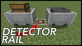 How To Use Detector Rail In Minecraft [upl. by Hameean]