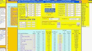 Computing 30 Protein Content Feed Formula  ExcelVB Ration Formulator [upl. by Enia]