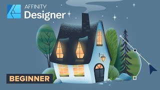 Cozy Cottage Illustration in Affinity Designer digital drawing tutorial [upl. by Abbott117]