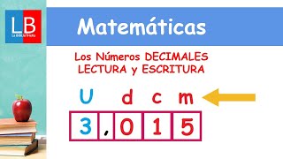 Los Números DECIMALES LECTURA y ESCRITURA ✔👩‍🏫 PRIMARIA [upl. by Rosenblum]