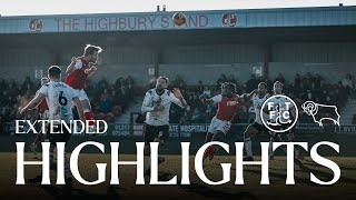 FLEETWOOD TOWN 13 DERBY COUNTY  EXTENDED LEAGUE ONE HIGHLIGHTS [upl. by Enrak541]