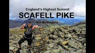 SCAFELL PIKE via Mickledore Englands Highest Summit [upl. by Enialahs]