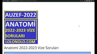 Anatomi 2022 Vize Soruları [upl. by Isidore942]