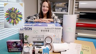 How to Set up an Epson EcoTank 15000 for Sublimation  Supplies you need amp Making my first print [upl. by Brett]