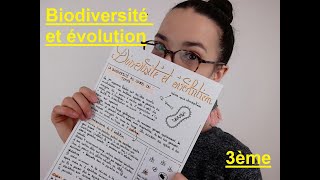 Biodiversité et évolution  3ème  Madame SVT [upl. by Fowle938]