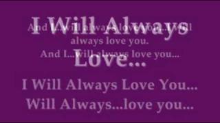 Whitney Houston  I Will Always Love You Instrumental with Lyrics [upl. by Notyal]