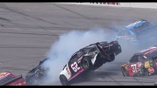 Watch every angle of the Big One including Brendan Gaughans wild flip  NASCAR at Talladega [upl. by Medin]