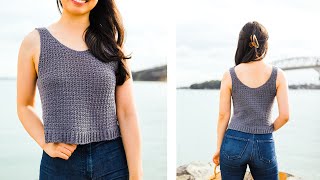 Crochet Mesh Tank Top DIY Tutorial  Free Pattern  For The Frills [upl. by Kacie]