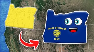 Oregon  Geography amp Counties  50 States of America [upl. by Nagyam524]