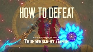 How to beat Thunderblight Ganon Gerudo Divine Beast Vah Naboris Boss [upl. by Arratahs545]