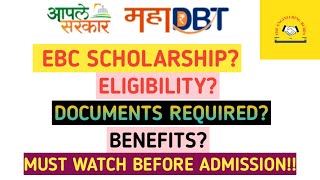 EBC Scholarship  Eligibility Benefits Documents Required 202223 [upl. by Lener398]