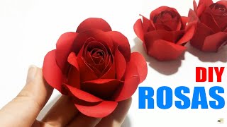 Como hacer flores de papel Rosas Super faciles y rapidas  DIY Manualidades 102 [upl. by Goodrow]