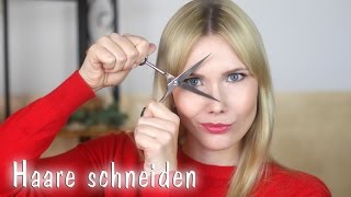 HAARE SELBER SCHNEIDEN  Ohne Stufen  DIY [upl. by Koy361]