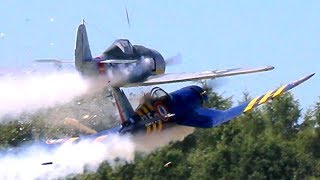 Midair Collision Austrian WW2 Fighters [upl. by Aroel]