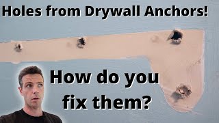 Fixing Big Holes from Drywall Anchors [upl. by Doownil305]