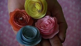 Como hacer Rosas de papel muy facil de hacer [upl. by Ploch]