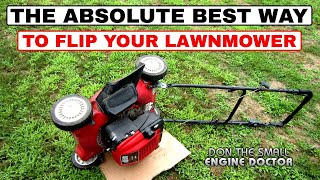 Proper Way To Tip A Lawnmower Over [upl. by Ramiah341]