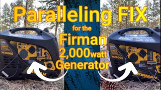 Firman 2000 watt Generator  Paralleling Fix  From Costco [upl. by Capon706]