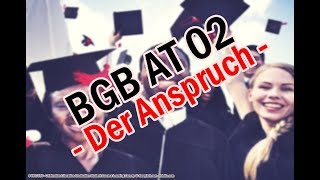 BGB AT 02  Der Anspruch Schema [upl. by Htesil]