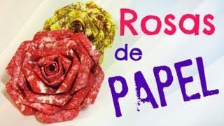 Tutorial Rosas de papel Paper roses [upl. by Eagle]