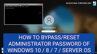 How To Reset Administrator Password Windows 10  8  7  Server OS  2022  Tech Talk Hops [upl. by Carena]