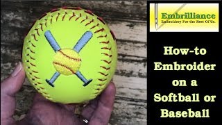 Howto Embroider a Baseball or Softball using Embrilliance Essentials [upl. by Powell]