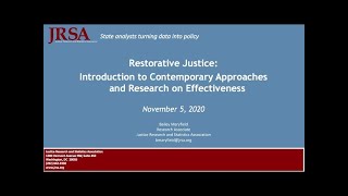 Restorative Justice Introduction to Contemporary Approaches [upl. by Saidel]