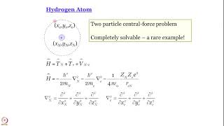 Week 5Lecture 24  Hydrogen Atom Schrodinger Equation [upl. by Nyvets]