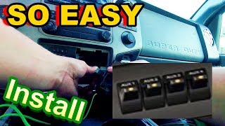 How To INSTALL Ford UPFITTER Switches So EASY [upl. by Nylrebmik269]