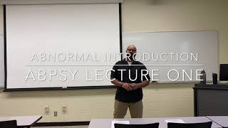 Abnormal Psychology  Lecture 1 Introduction [upl. by Horner]