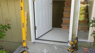 Jeld Wen Front Door Installation  Really crappy products and craftsmanship PART 1 [upl. by Enyahs767]