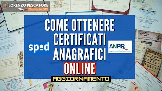 Come ottenere Certificati anagrafici online da SmartANPR [upl. by Adolphe]