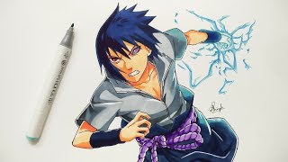 How To Draw Sasuke Rinnegan  Step By Step Tutorial [upl. by Aliuqehs18]