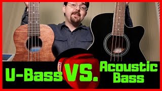 Kala UBass vs Acoustic Electric Bass Guitar [upl. by Ennailuj221]