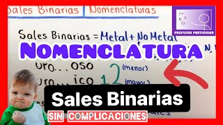 ✅SALES BINARIAS Nomenclatura 👉🏻SUPER FÁCIL👈🏻😎💯Química [upl. by Suirad994]