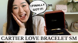 CARTIER LOVE BRACELET SM SMALLTHIN VERSION  REVIEW UNBOXING HOW IT WORKS PROS amp CONS [upl. by Ilaire]