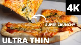 Ultimate Thin Crust Pizza 🍕 Recipe ITS CRUNCHY [upl. by Aelahs]