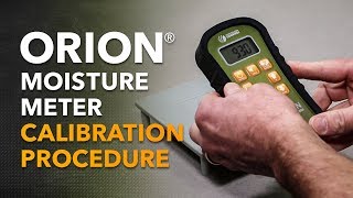 Orion Moisture Meter Calibration Procedure [upl. by Petrina]