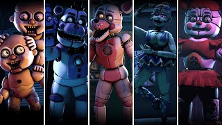 FNaF Sister Location Voice Lines animated [upl. by Oah691]