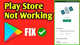 Google Play Store Not Working  Play Store Try Again Problem Solved🔥 [upl. by Lleneg]