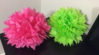 POMPONES DE PAPEL CREPE  SUPER FACIL [upl. by Grace]