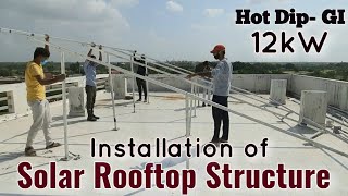 Installation of Solar Rooftop system  12 kW Commercial Project  Part  1 [upl. by Ailelc]