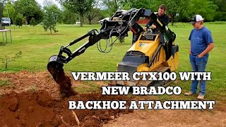 Vermeer CTX100 with Bradco Backhoe Attachment [upl. by Annawat]