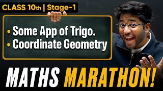 Class 10th Maths Maha Marathon  Some App of Trigonometry amp Coord Geometry 🔥  Shobhit Nirwan [upl. by Pernick]