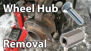 Wheel Hub Removal Without Special Tool  Bolt amp Nut DIY [upl. by Doowrehs]